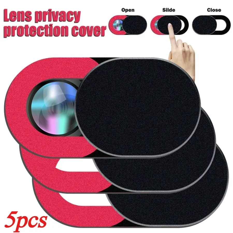 5pcsPrivacy cover webcam cover ultra-thin laptop lens cover anti-peep phone computer camera lens blocking protector push-pull camera sliding privacy sticker suitable for camera blocking slider