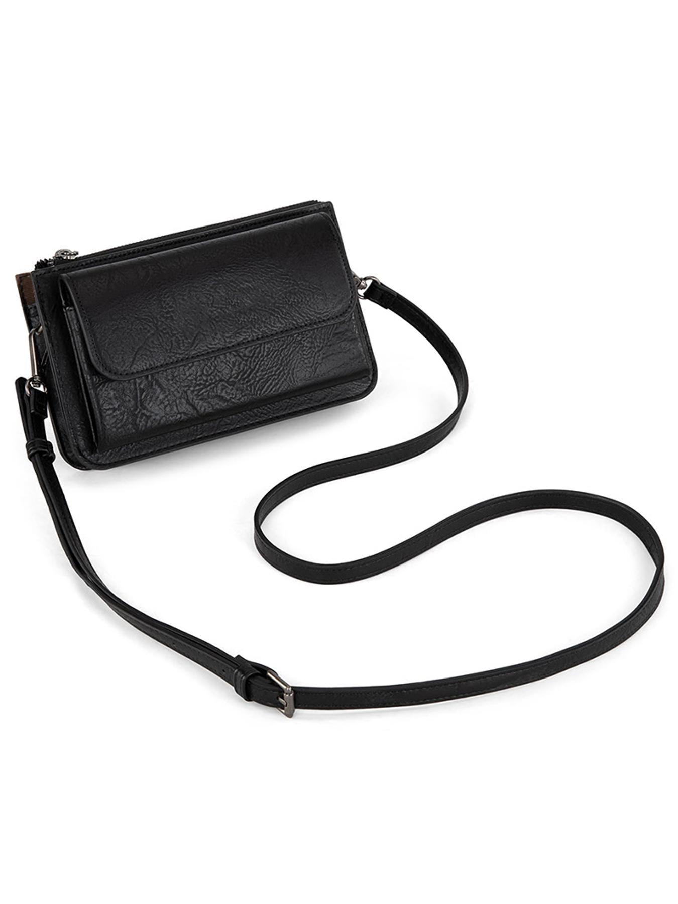 Retro Crossbody Wallet Purse Vegan PU Small Purses for Women, Casual Style with Phone Pocket and Adjustable Strap, All Seasons