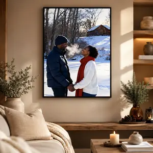 Custom Photo Canvas Painting - Premium Digital Print |   Transform Memories into Stunning Wall Art, for Easy Display |   Home Decor Essential, Holiday Gifts for Mom Dad Grandma Grandpa, Personalized Photo Canvas, Family Portrait Gift, Custom Wall Art Deco