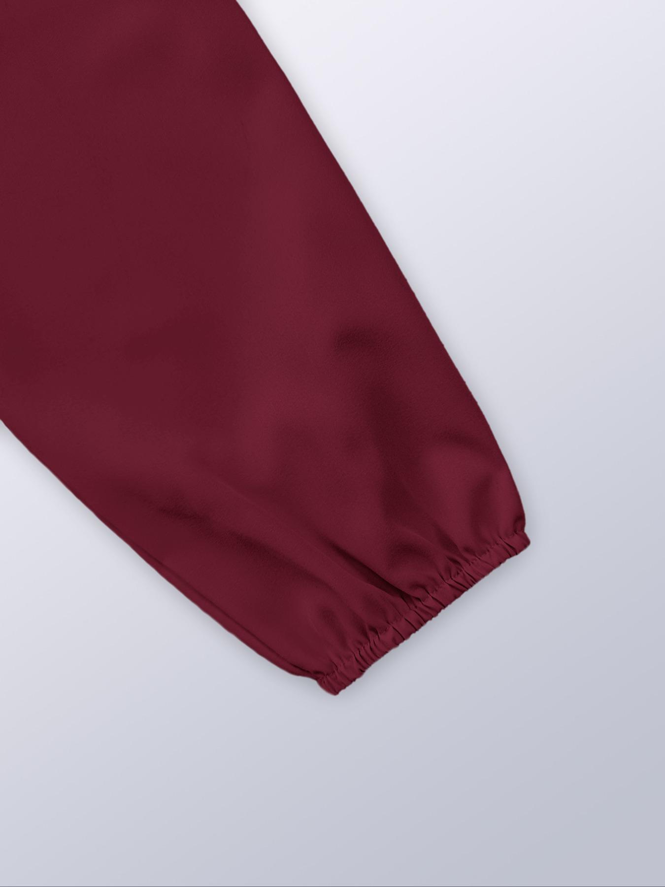 Women's Elegant Chic Long Sleeve Belted Pleated Dress, Spring & Fall Fitted Plain Design, Middle East Style Maid of Honor Gown