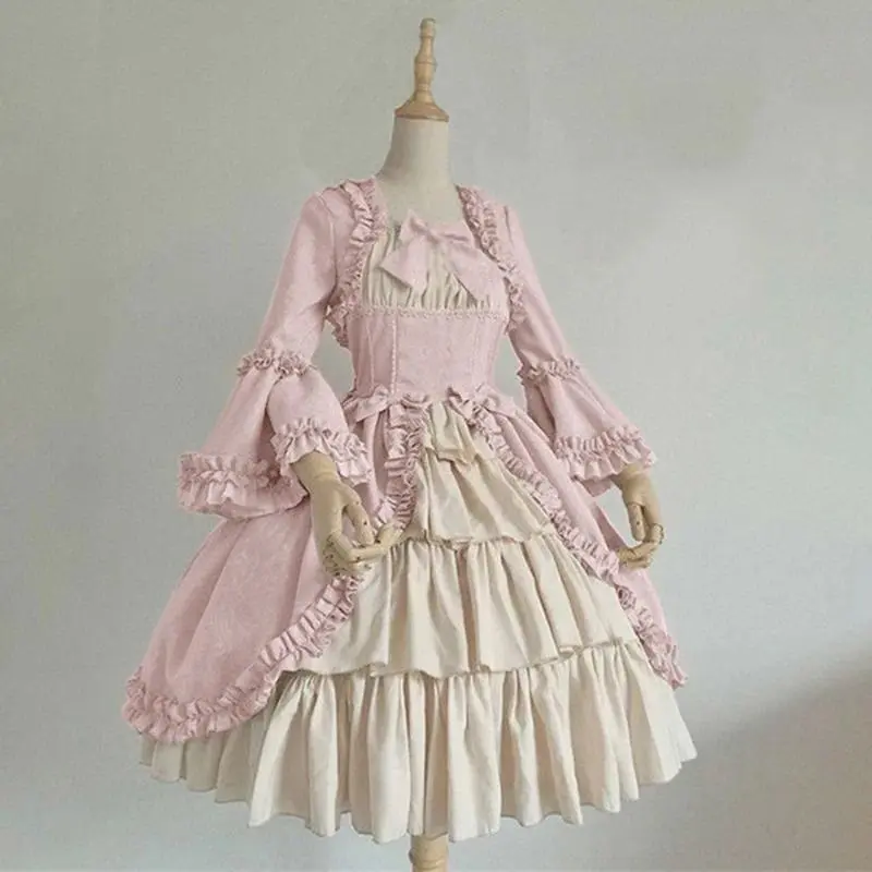 Women Rococo Ball Gown Vintage Renaissance Medieval Costume Princess Lolita Dress Royal Victorian Irish Halloween Cosplay Dress