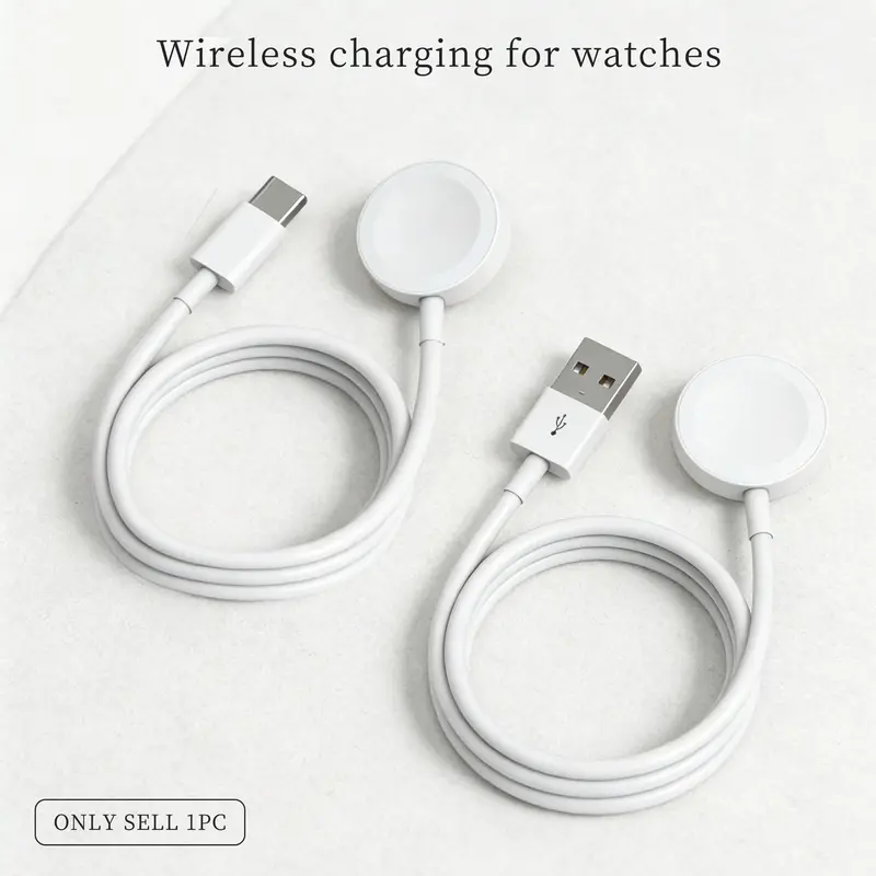 Fast Charging Smartwatch Wireless Charger, 3.3ft USB/Type-C Magnetic Cable, Compatible with Apple Watch Series 11/se 3/ultra 3, Plug & Play, Wearable Tech Accessories
