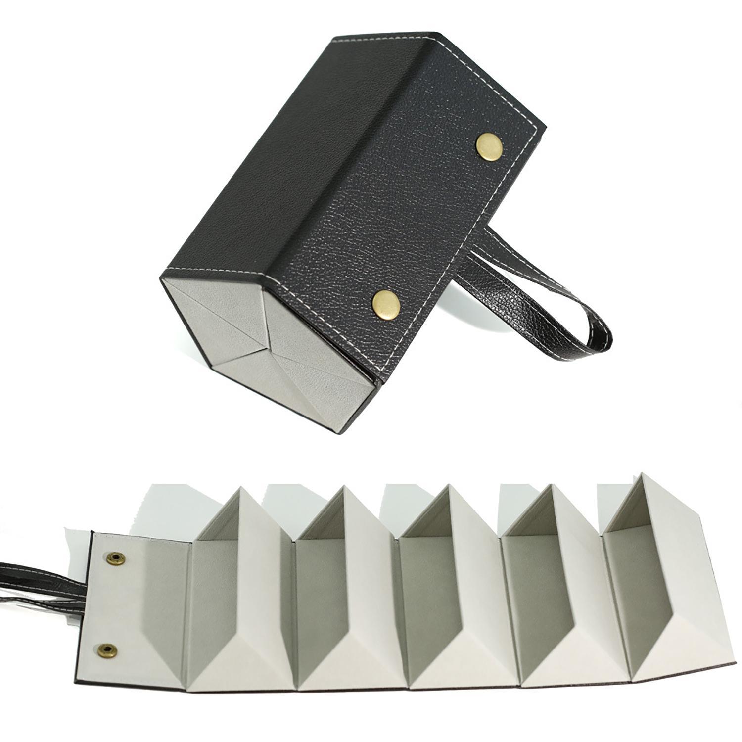 Glasses storage box, multi-compartment sunglasses case, foldable, multi-layer, large-capacity portable glasses case, Portable Sunglasses Organizer