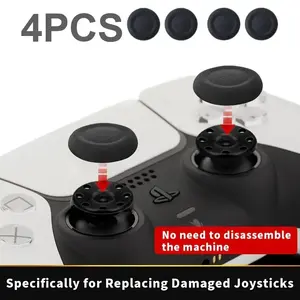 4 Replacement Thumb Grips for Ps5/ps4/xbox Controllers, Button Stick Covers, 3D Simulation Skin Parts, Repair Accessories