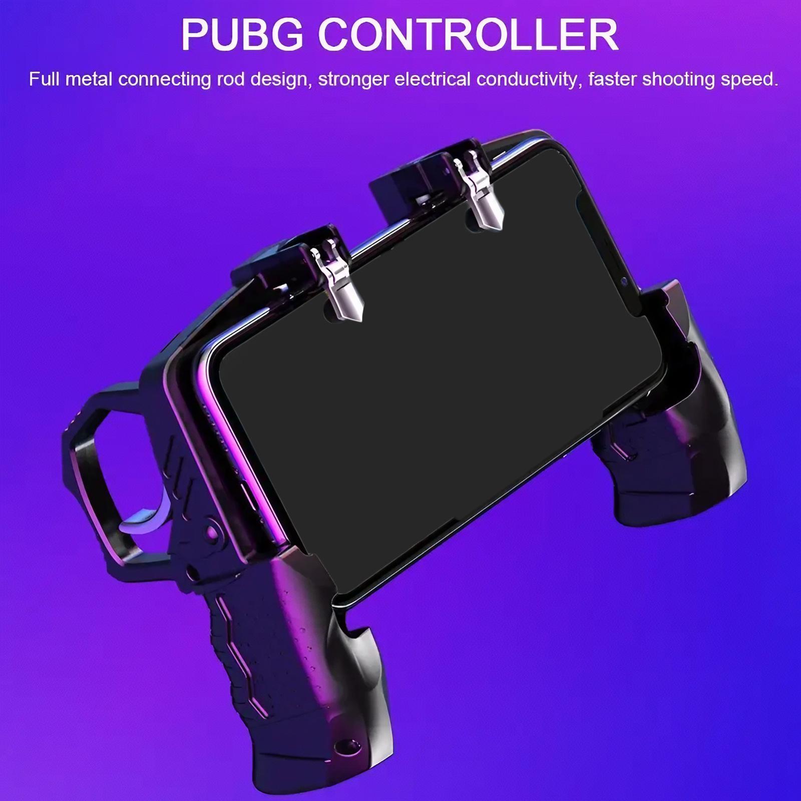 Integrated Mobile Game Controller, Gamepad Trigger for Shooting Games on iPhone and Android Phones, Ergonomic Controller Grip