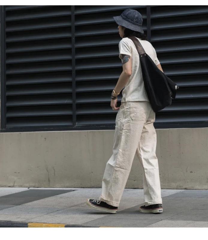 Kyn Apparel  Retro Naval Deck Trousers Vintage Inspired Herringbone Twill Work Pants