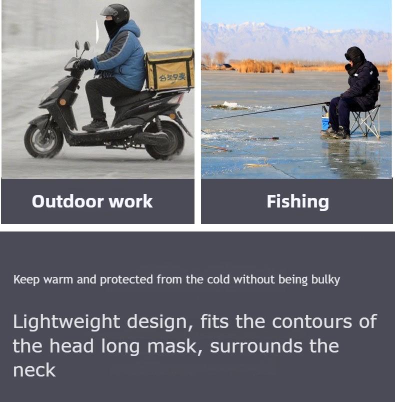 Outdoor Winter Thermal Fleece Hat, Windproof Neckband Cycling Mask, One-Piece Ski Head Cover for Cold Weather, Ideal for Skiing, Cycling & Outdoor Activities