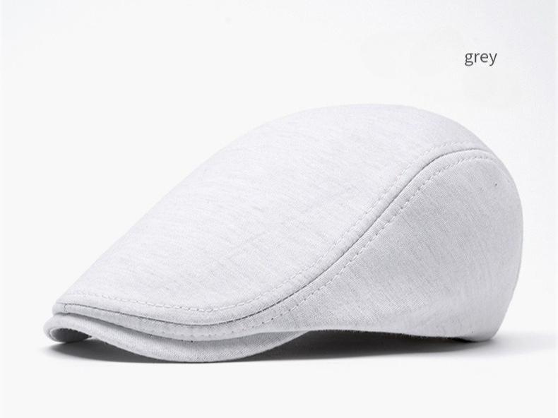 BIGWIG Men's Retro Cotton Flat Top Cap, Unisex Flat Top Sports Cap, Newsboy Cap, Gatsby Cap, Autumn/Winter Wool Plain Beret, Warm Front Cap, British Style Soft Top Newsboy Cap, Solid Color Hunting Cap, Driver's Cap