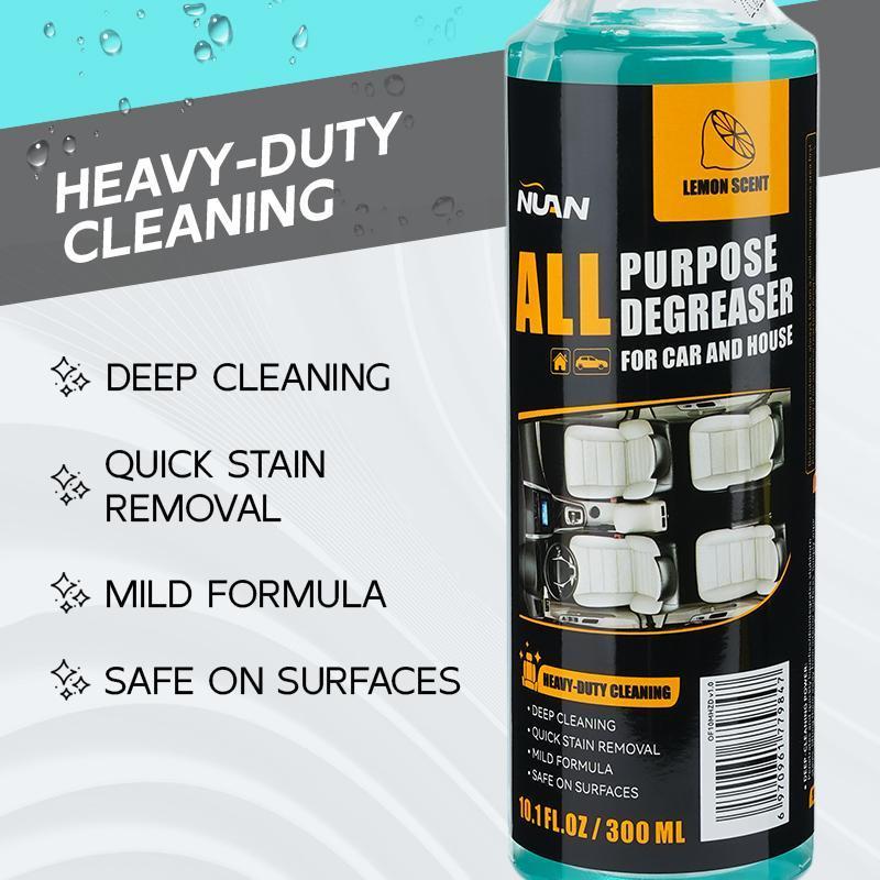 NUAN- Multi-Purpose Cleaning Spray: An all-in-one household cleaner suitable for kitchens, bathrooms, and both interior and exterior car surfaces. Effectively removes stubborn stains.NUAN heavy duty degreaser