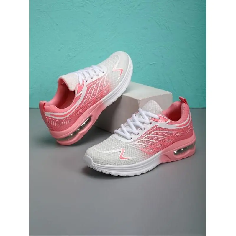 Women's Colorful Low-Top Sports Shoes, Cushioned Comfortable Breathable Design, Fashion Casual Sneakers for Daily Wear Outdoor Activities