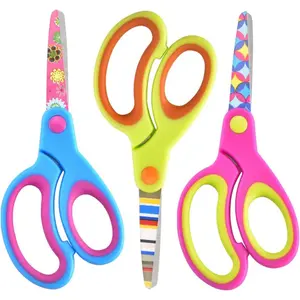 Scissor Set, Safe Scissors with Blunt Floral Blades and Soft Grip Handle, Ideal for DIY, Art, Home, School Use