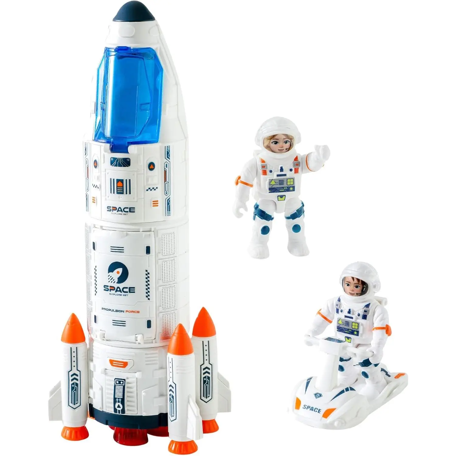 Rocket Ship, Space Shuttle Astronaut & Space Adventure Toys,Science Educational Rocket Toys for Kids 3-5 - Lights/Music/Sprayfidget toys