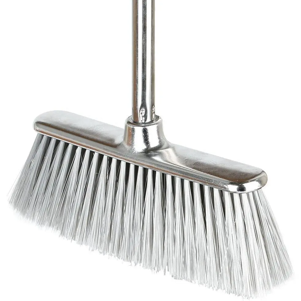 Indoor Soft Bristles Angle Sweeping Broom with Long Handle for Kitchen Hardwood Floor Cleaning (Broom)