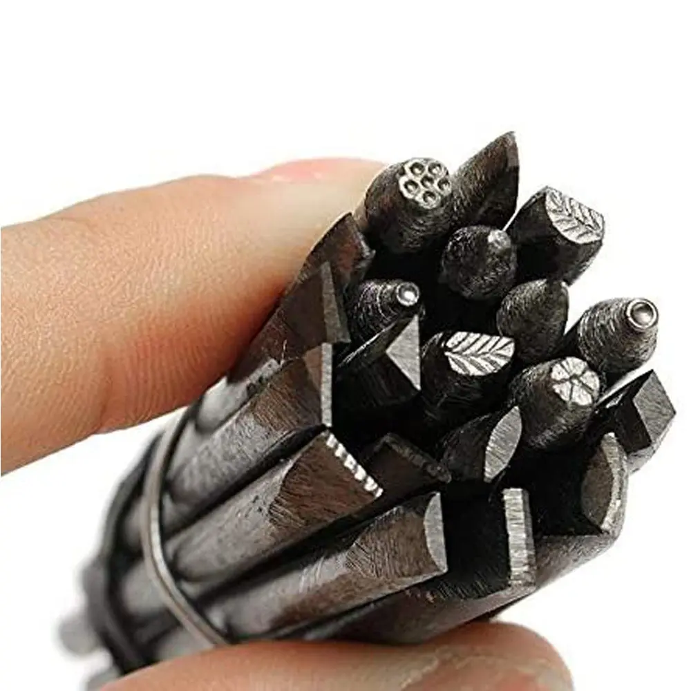 16-Piece Flower Engraving Set, Chisels, Silver Color Engraving Tools, Handmade DIY Carving Kit, Craft Supplies
