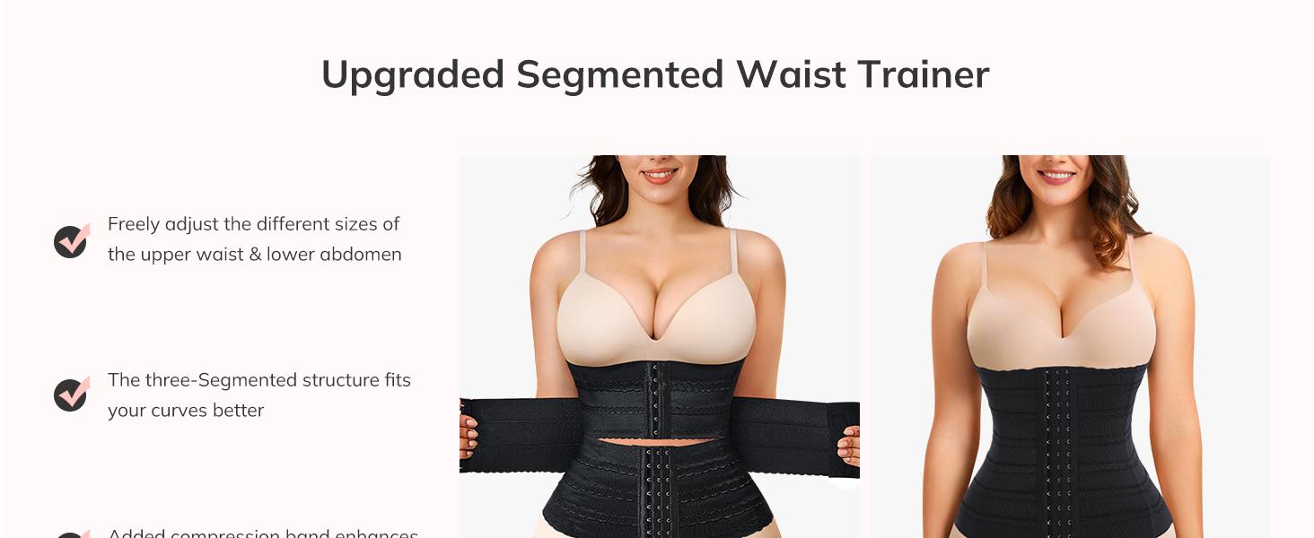 Segmented Waist Trainer for Women Corset Shapewear Waist Cincher Tummy Control Faja Body Shaper