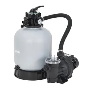 10"-19" Sand Filter Pump for Above Ground Pool with Timer – 1HP 3962GPH-1.5HP 6075GPH Swimming Pool Pump & Sand Filter System with 7-Way Valve & Strainer Basket