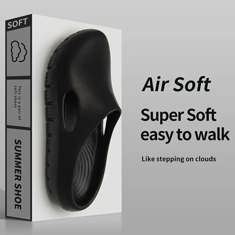 Women's Cushioned Slip On Slides, Platform Synthetic Sandals, Comfortable and Lightweight Footwear for Gym and Beach