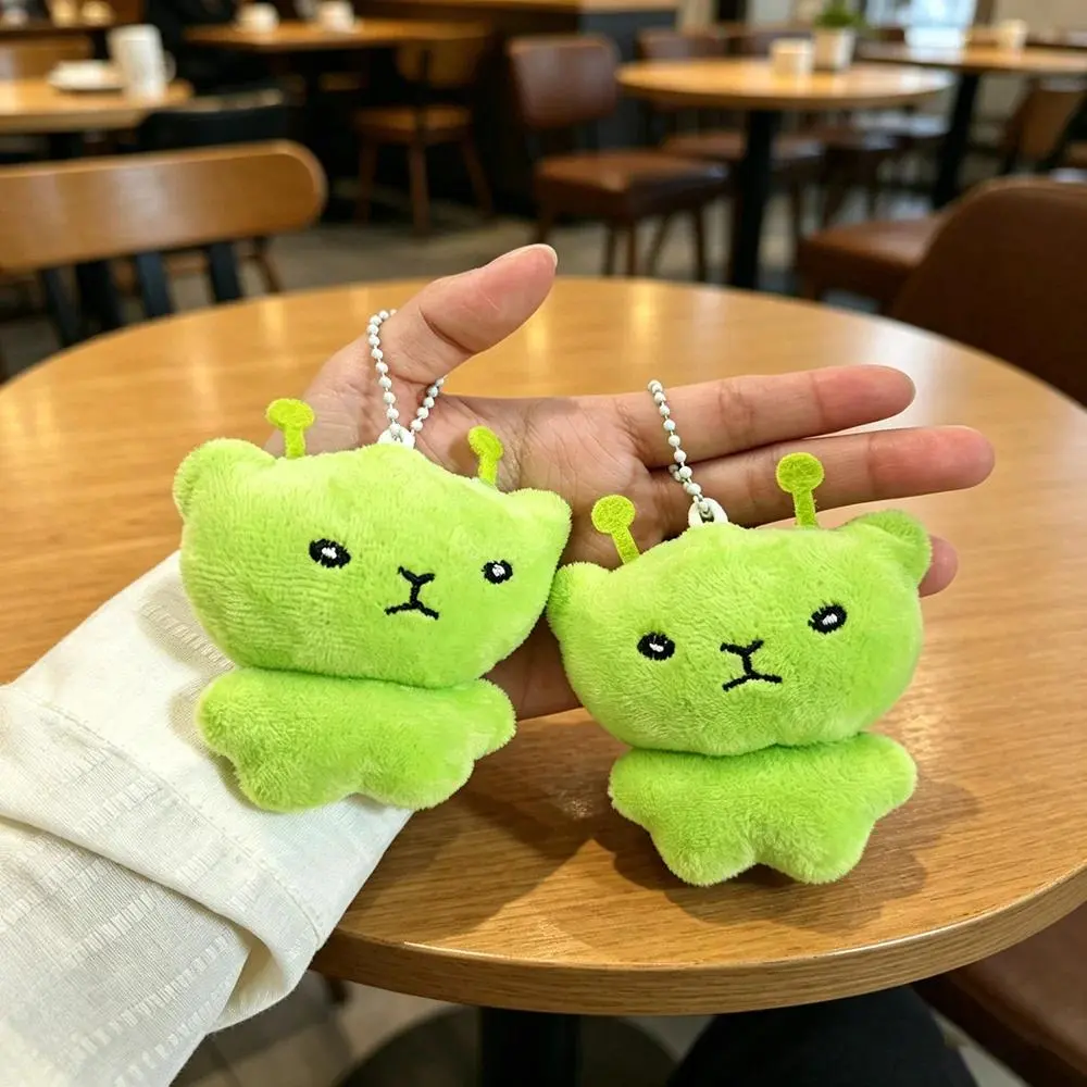 1/3/5Pcs Green Alien Cat Plush Keychains Furry Pendant for Couples Ugly  for Handbag  Cartoon  Creative Key Chain Decor Gifts