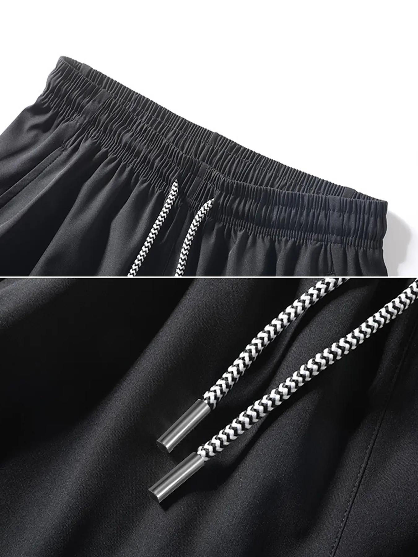 Men's Solid Color Zipper Pocket Shorts, Breathable Comfortable Shorts, Casual Men's Shorts for Beach Vacation