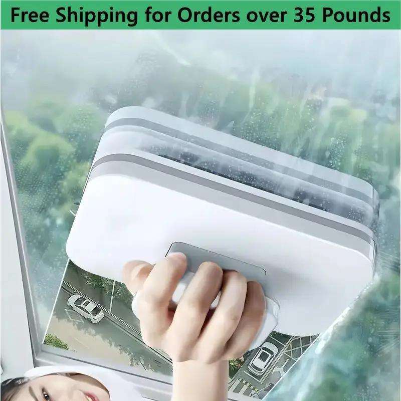Magnetic Window Cleaner for Single Pane Glass, Handheld No Battery Required Strong Magnetic Adsorption for High-Rise & Home Windows