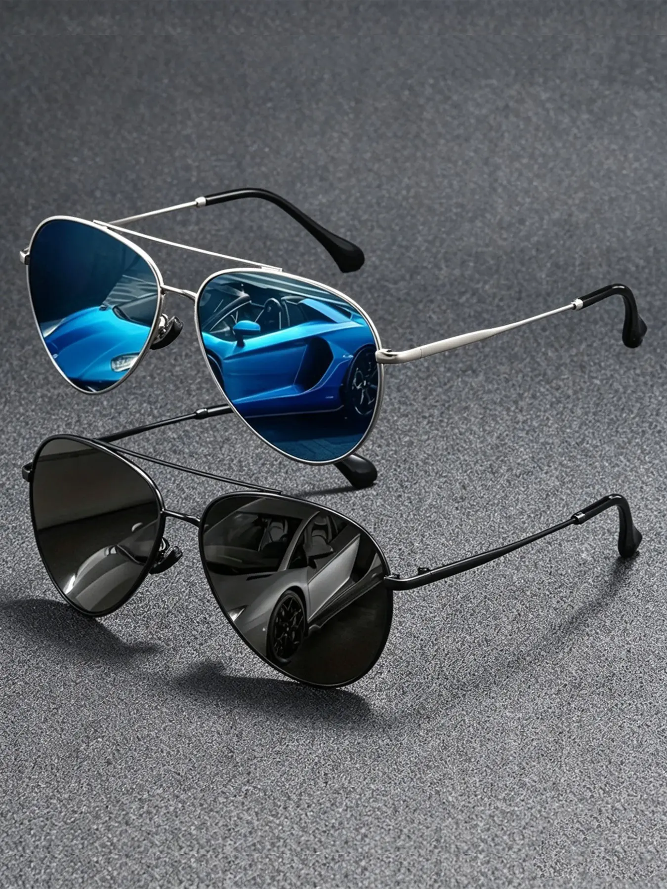 Ultra-Thin Metal Pilot Sunglasses, Frame High Mercury Lens, Men's Driving Motorcycle Shades, Retro Streetwear Business Commute Beach Fishing, Sunglass Aviators, Aviator Frames Sunglasses