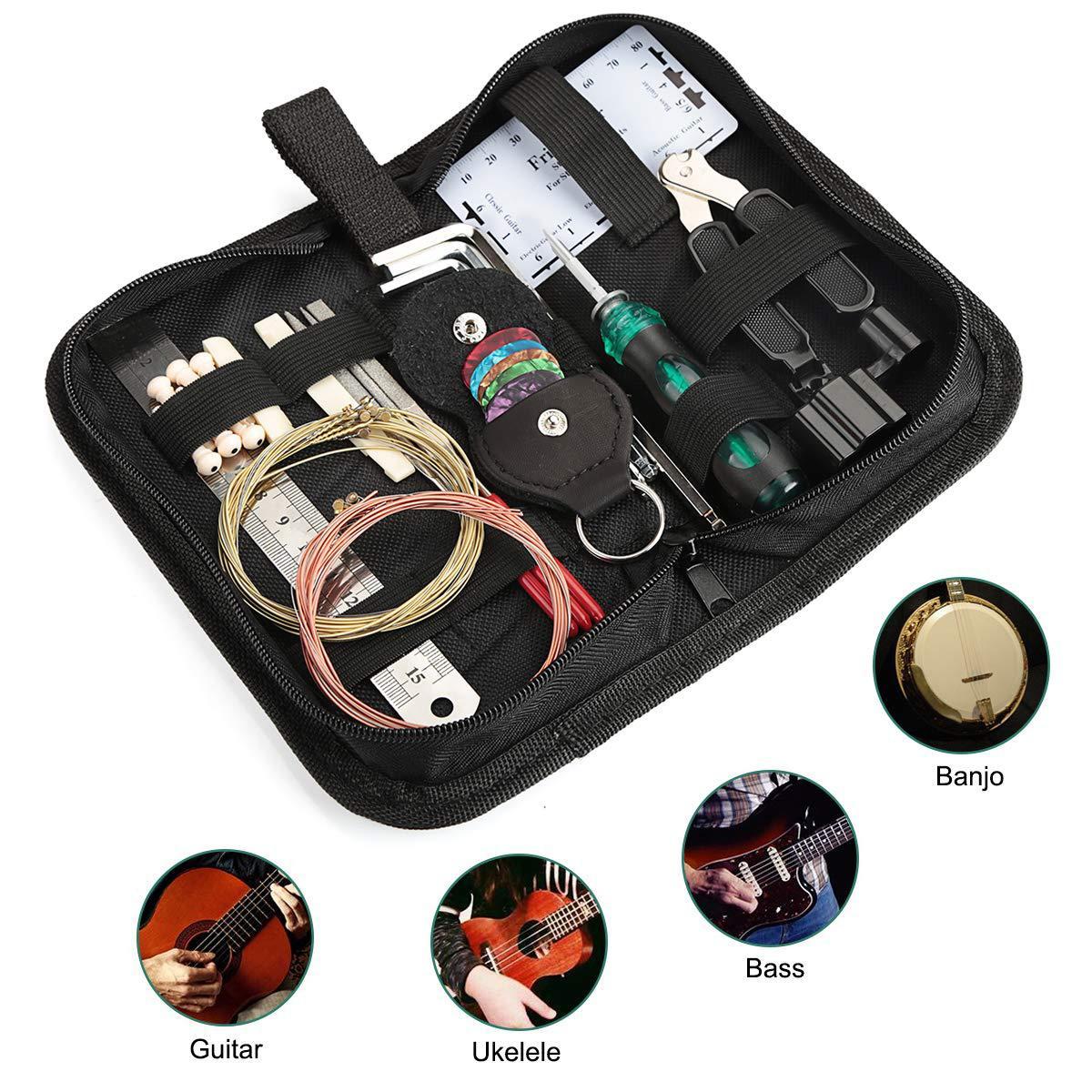 Professional Guitar String Winder Set with String Cutter and Bridge Pins for Easy Guitar Maintenance and String Changing