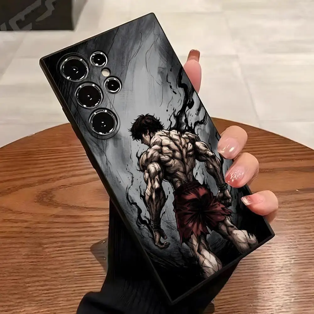 Cool B-Baki HanmaS Phone Case For Samsung S26 S25 Edge S24 S23 S22 S21 Ultra Plus Fe For iphone 17 16 15 14 13 12 11 17Air Plus Pro Promax Cover
