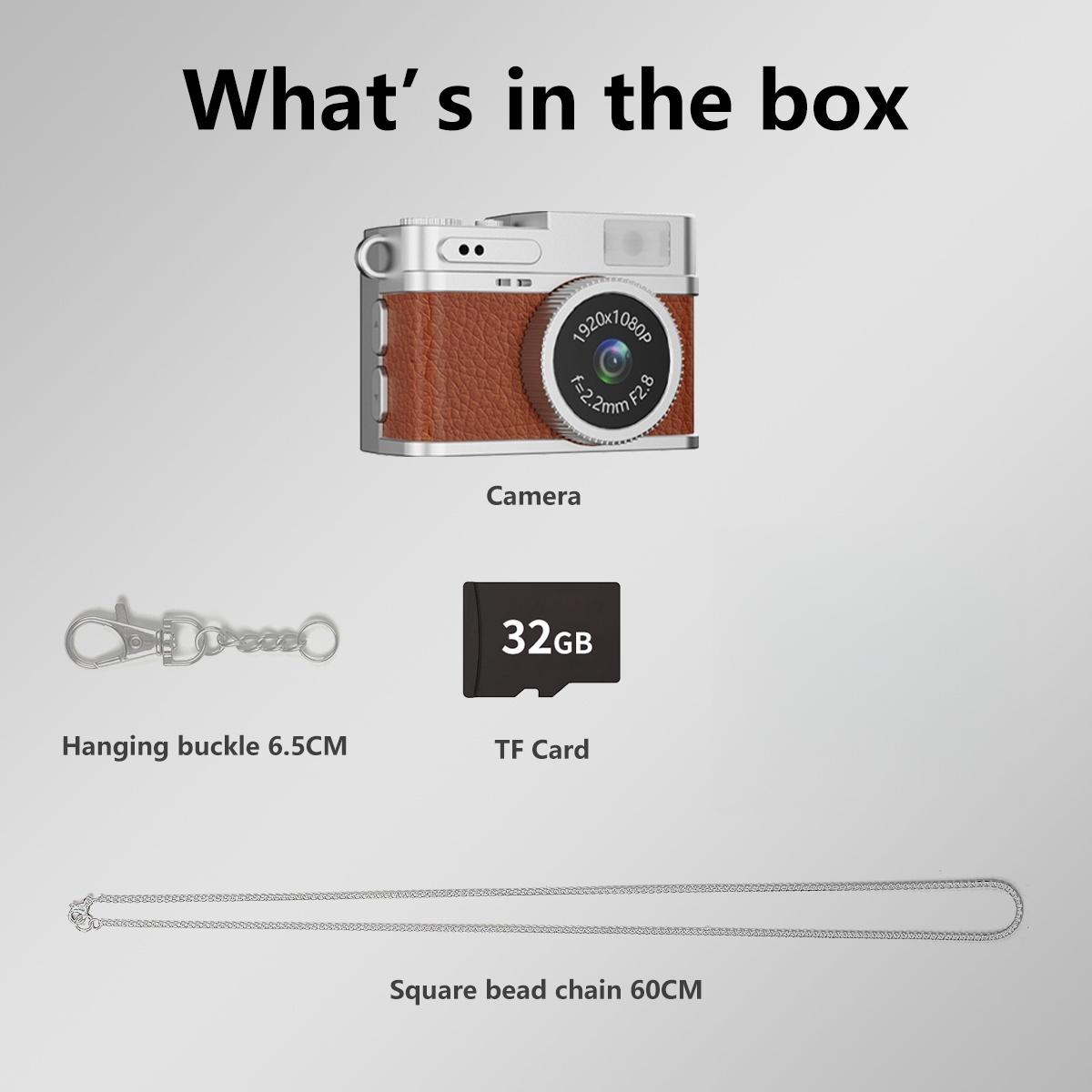 Mini Camera, Portable Small Retro Digital HD High Pixel Thumb Camera, Creative Camera for Taking Photos & Videos