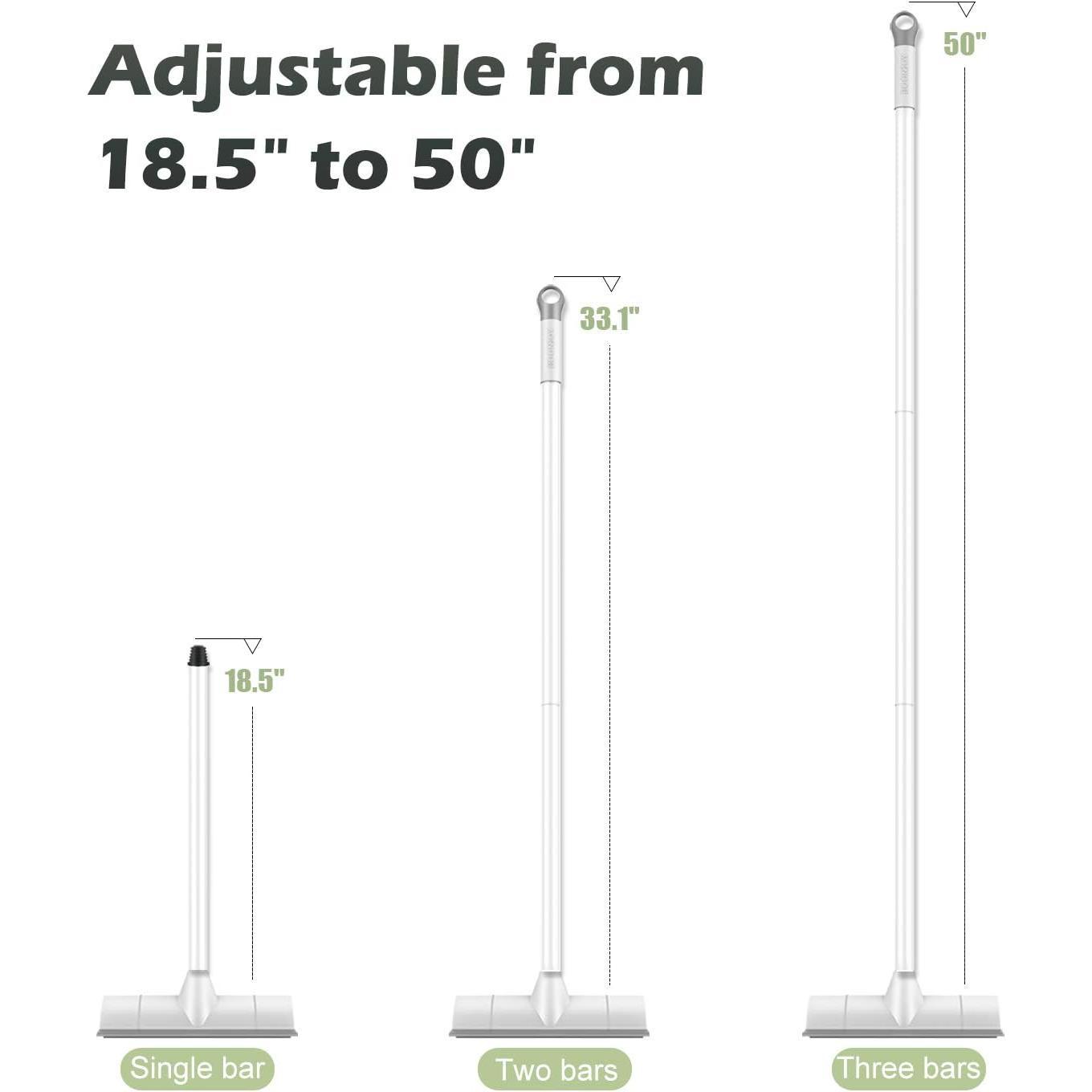 Floor Scrub Brush with Long Handle, 2 in 1 Scrape and Brush, Stiff Bristles for Cleaning Bathroom, Patio, Garage, Kitchen, Deck, Tile