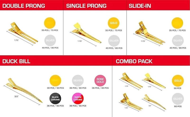 80pcs 1.75" Slide-In Hair Clips, Durable Metal Curl Setting Clips for Hairdressing, Sectioning & Retwisting, Rust-Free Hair Pins for Dreads, Dreadlocks, & Twist Styles