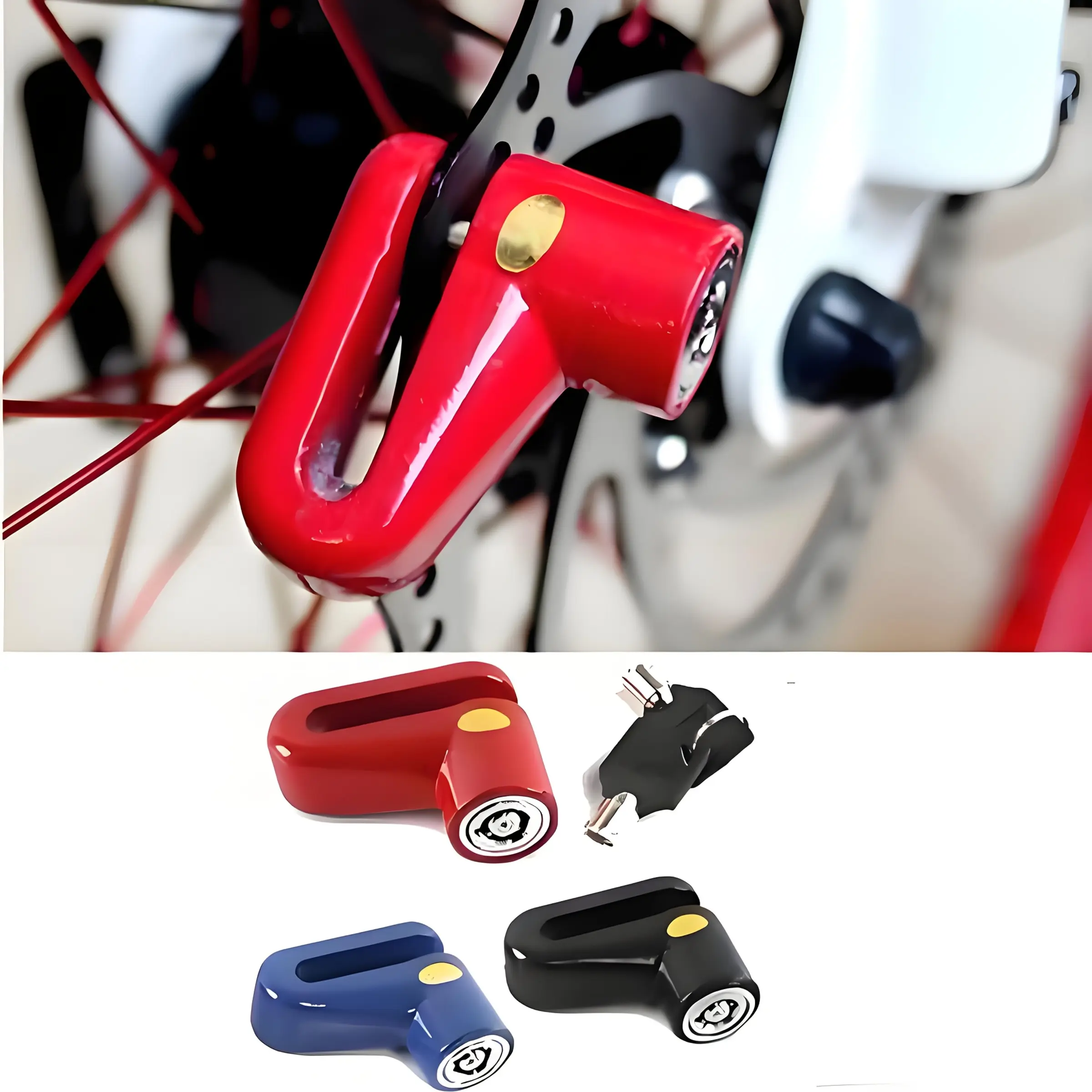 Motorcycle Disc Brake Lock, Anti-Theft Scooter Disk Lock, Anti-Pry Electric Vehicle Brake Rotor Security Lock, Ebike Accessories, Secure Lock, Motorcycle Locks Anti Theft