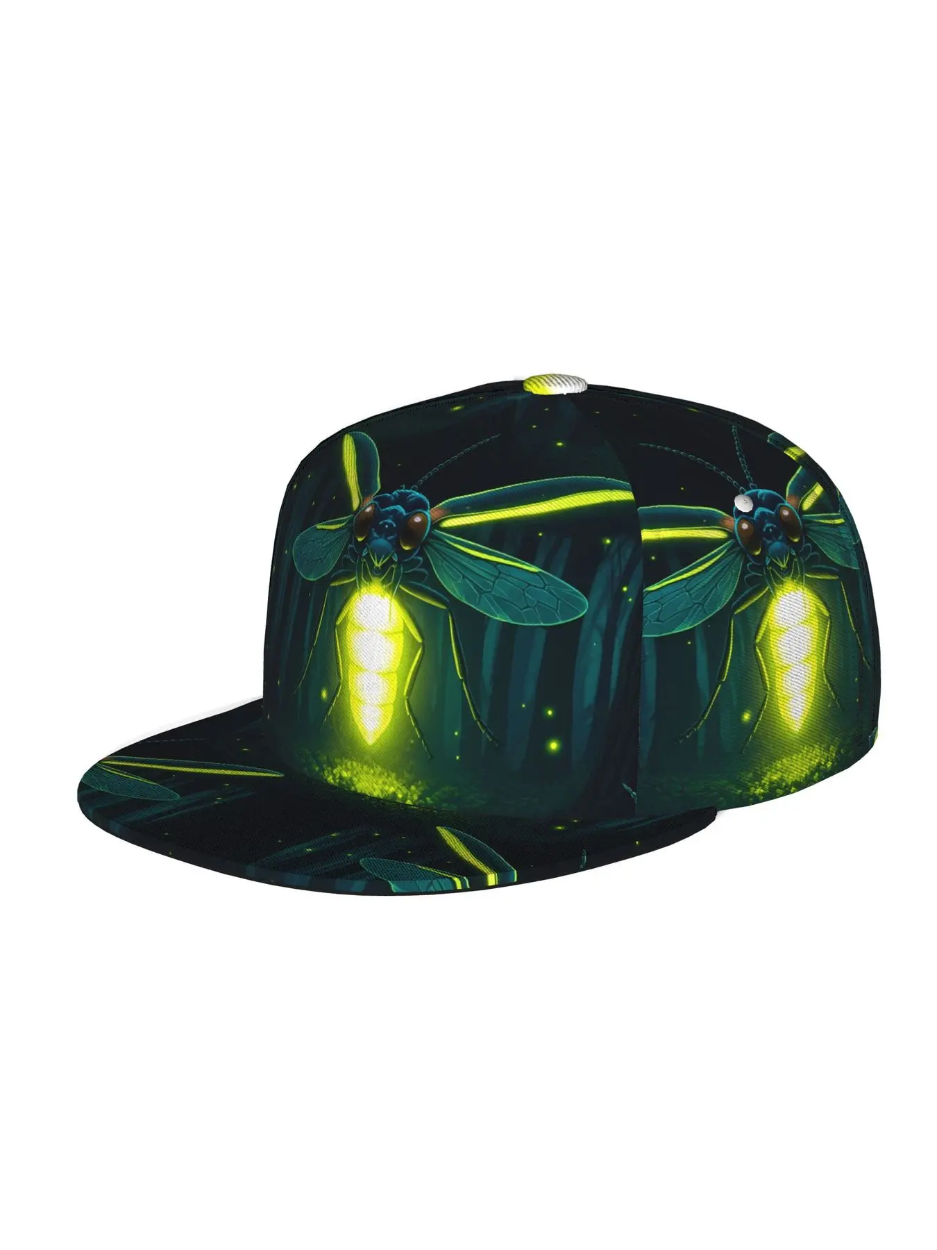 Firefly in forest 1, Unisex baseball cap, adjustable back buckle trucker cap, party baseball cap, punk-style sun hat, suitable for skateboarding, dancing and outdoor sports, all year round.