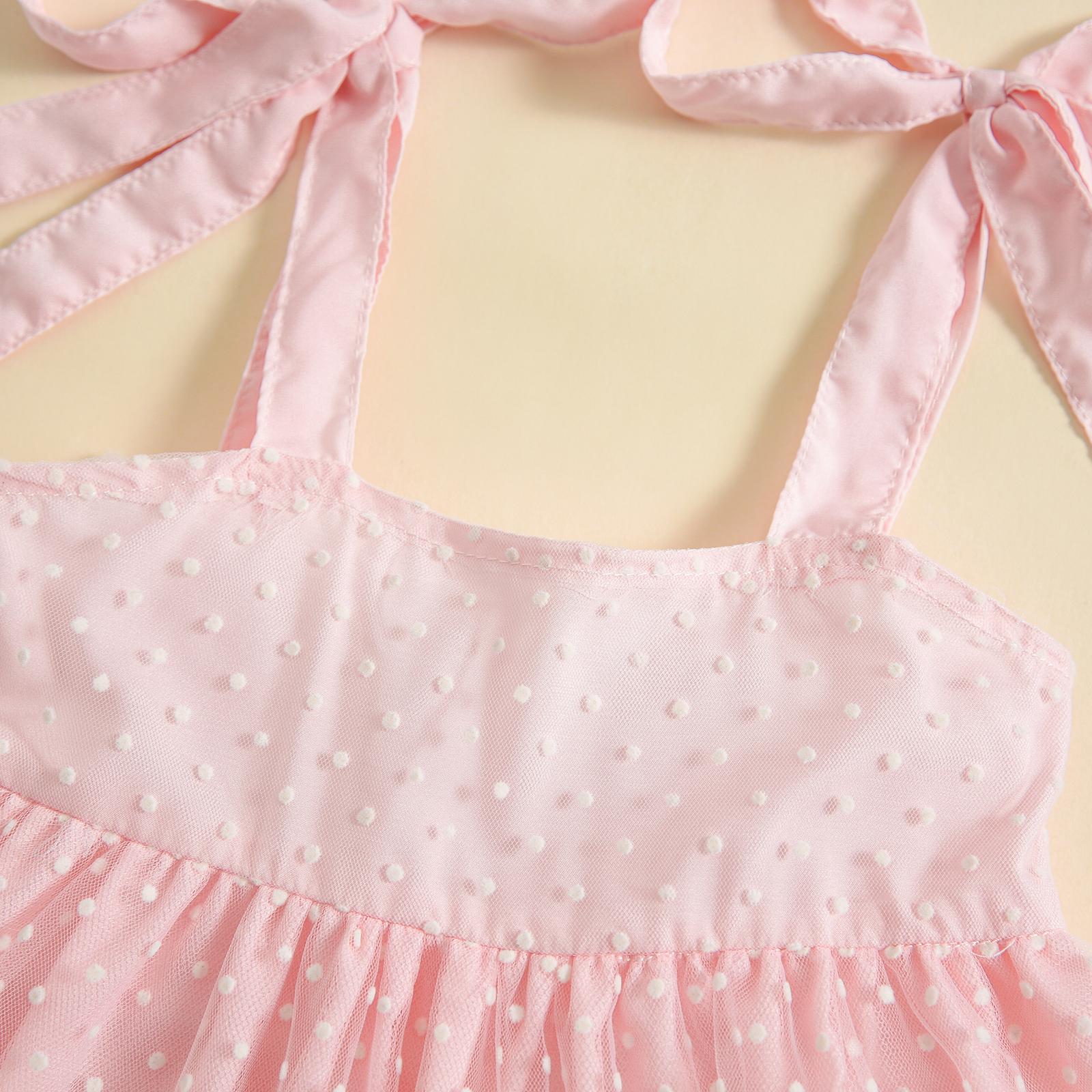 Toddler Baby Girl Princess Boho Dress Sleeveless Spaghetti Strap Swiss Dots Ruffle Tulle Dress Little Girls Summer Outfit Toddler Baby Girl Princess Boho Dress Sleeveless Spaghetti Strap Swiss Dots Ruffle Tulle Dress Little Girls Summer Outfit
