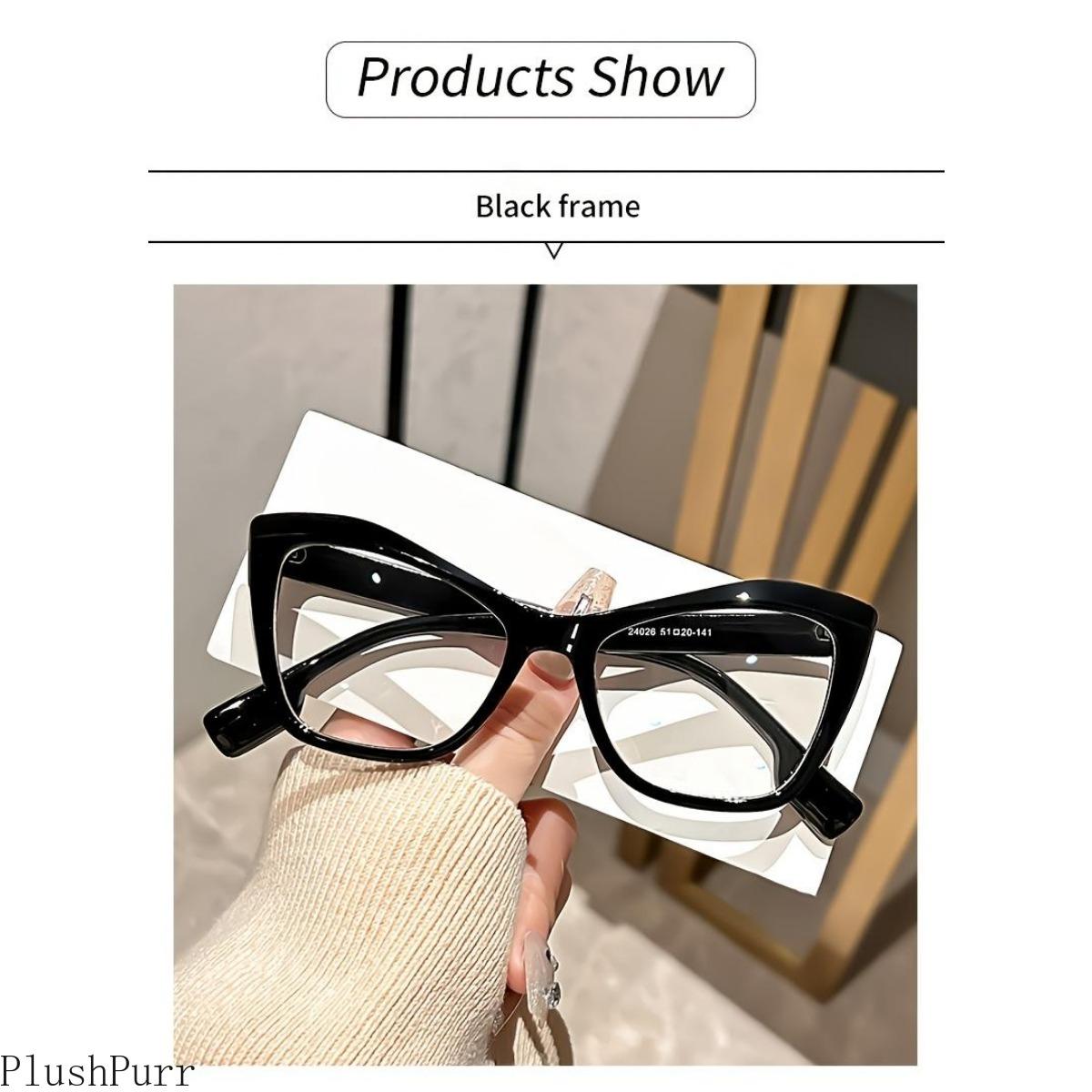 Chic Cat-Eye Blue Light Blocking Glasses, Retro Tortoiseshell Design, Full-Rim PC Frame, Fashionable Computer Eyewear for Women