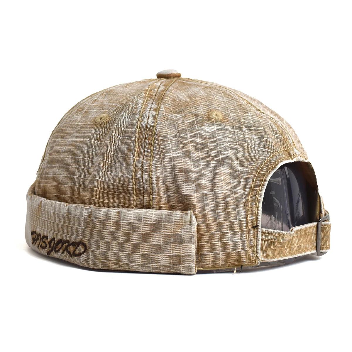 Four Seasons Cotton Solid Docker Cap Brimless Hat Beanie Hats Landlord Sailor Cap Men and Women