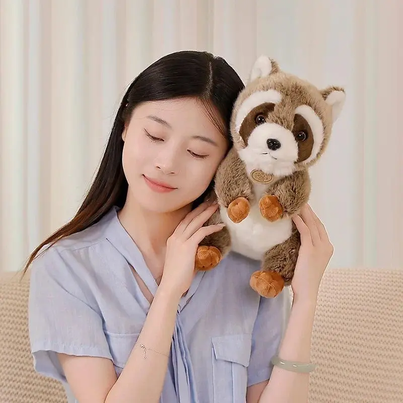 Cute Simulation Squirrel Raccoon Plush Toys Stuffed Soft Animal Dolls For Children Girls Baby Birthday Christmas Gifts