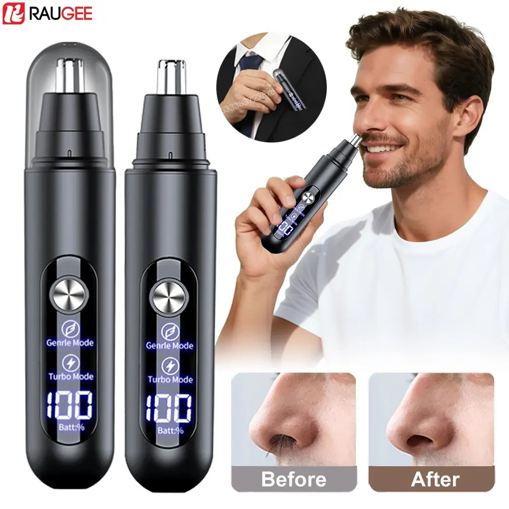Nose Hair Trimmer Portable Nose Hair Remover for Men USB Rechargeable Electric Facial Trimmer for Nose and Ears Mini Nose Hair Clipper