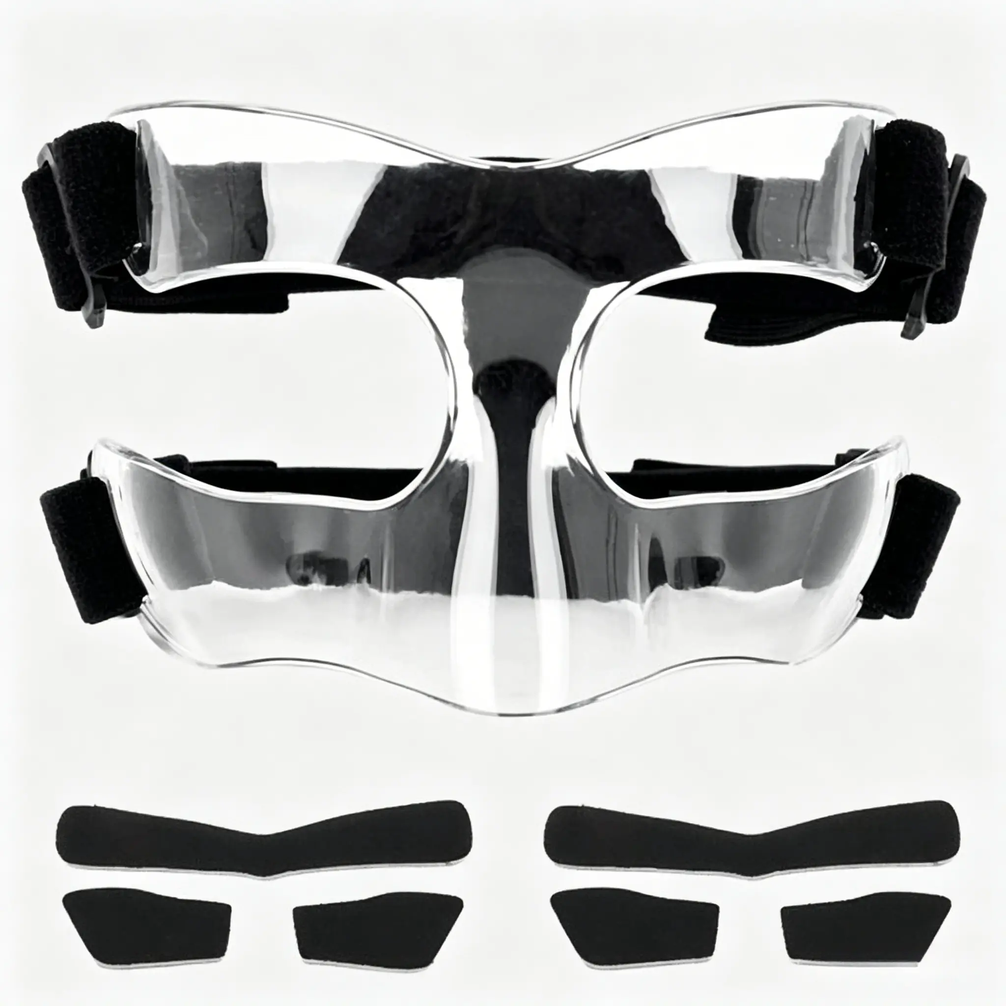 Basketball Mask, Soccer And Volleyball Anti-Collision Protective Face Mask, Outdoor Sports Face Injury Prevention, Eye Protection
