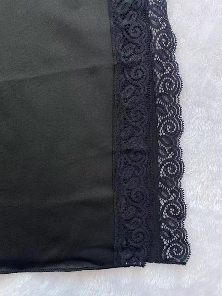 Women's Contrast Lace Backless Split Thigh Cami Nightdress, Sexy Adjustable Spaghetti Strap Nightgown, Soft Comfortable Sleepwear for Women