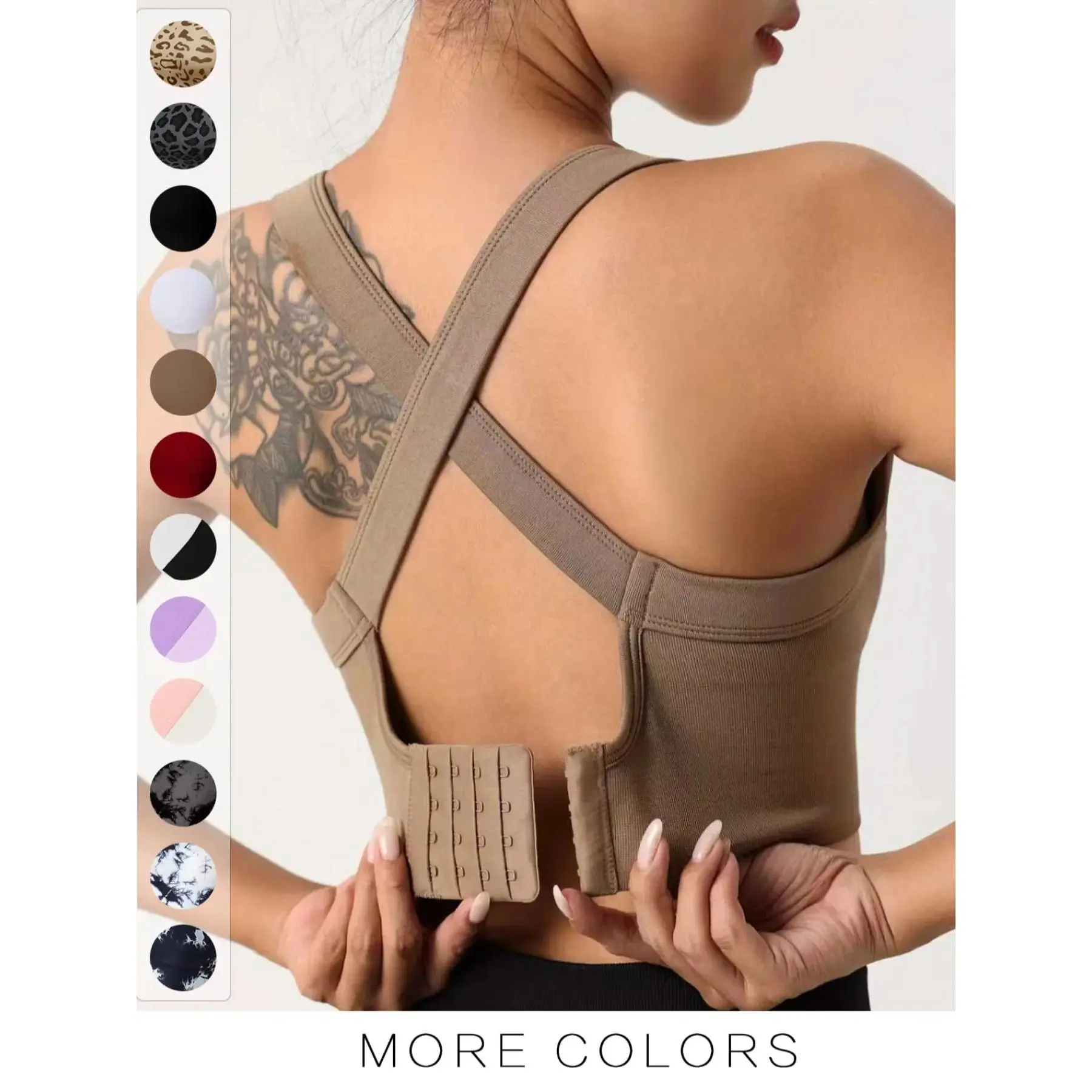 Women's Solid Criss Cross Cut Out Sports Bra, Comfortable Breathable Workout Bra, Cross Design Sportswear for Indoor Outdoor Wear, Valentine's Day Gift for Girl, Gym Clothes