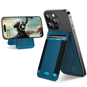 for 3-in-1 Magsafe Wallet, Works with Find My, Upgrade with Phone Wallet and Adjustable Stand, 3 Card Slots, Magnetic Wallet for Phone 16 15/14/13/12 promax plus Series, Fit 8 Cards, RFID Blocking, Blue