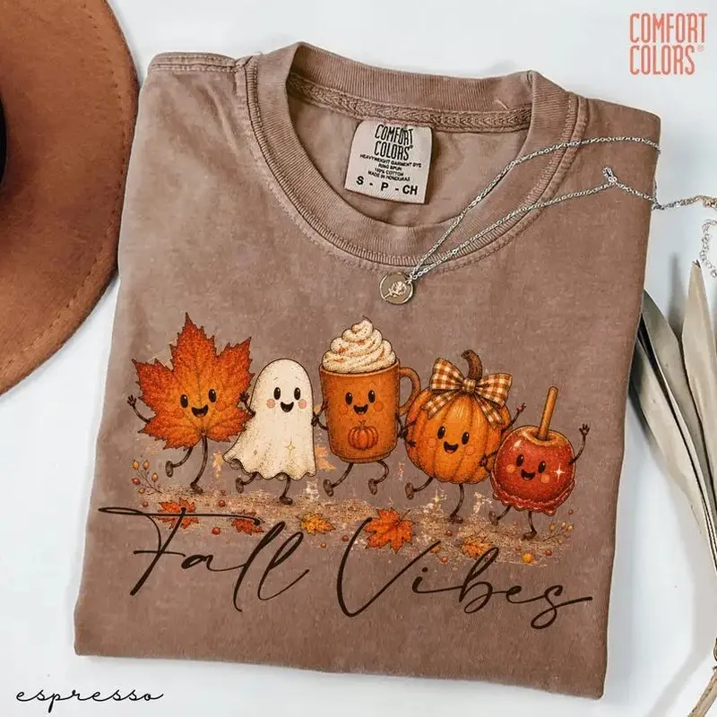 Fall Pumpkin Shirt, Autumn Vibes Graphic Tee, Thanksgiving T-Shirt, Cozy Pumpkin Season Apparel, Fall Mom Shirt, Thankful Tees