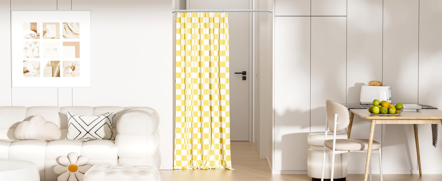 Adjustable Shower Curtain Rod 31-80 Inch, Never Rust Stainless Steel Silver Tension Rod, 1" Heavy Duty No-Drill for Bathroom, Kitchen & Closet