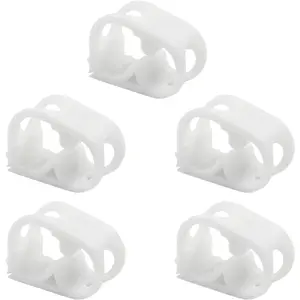1/4" - 1/2" Plastic Tubing Clamps, 5 Pcs Adjustable Tube Clamp, Peg Tube Clip, Laboratory Pinch Valve Flow Control Hose Clamp for Wine, Beer Bottle and Infusion Bottle White