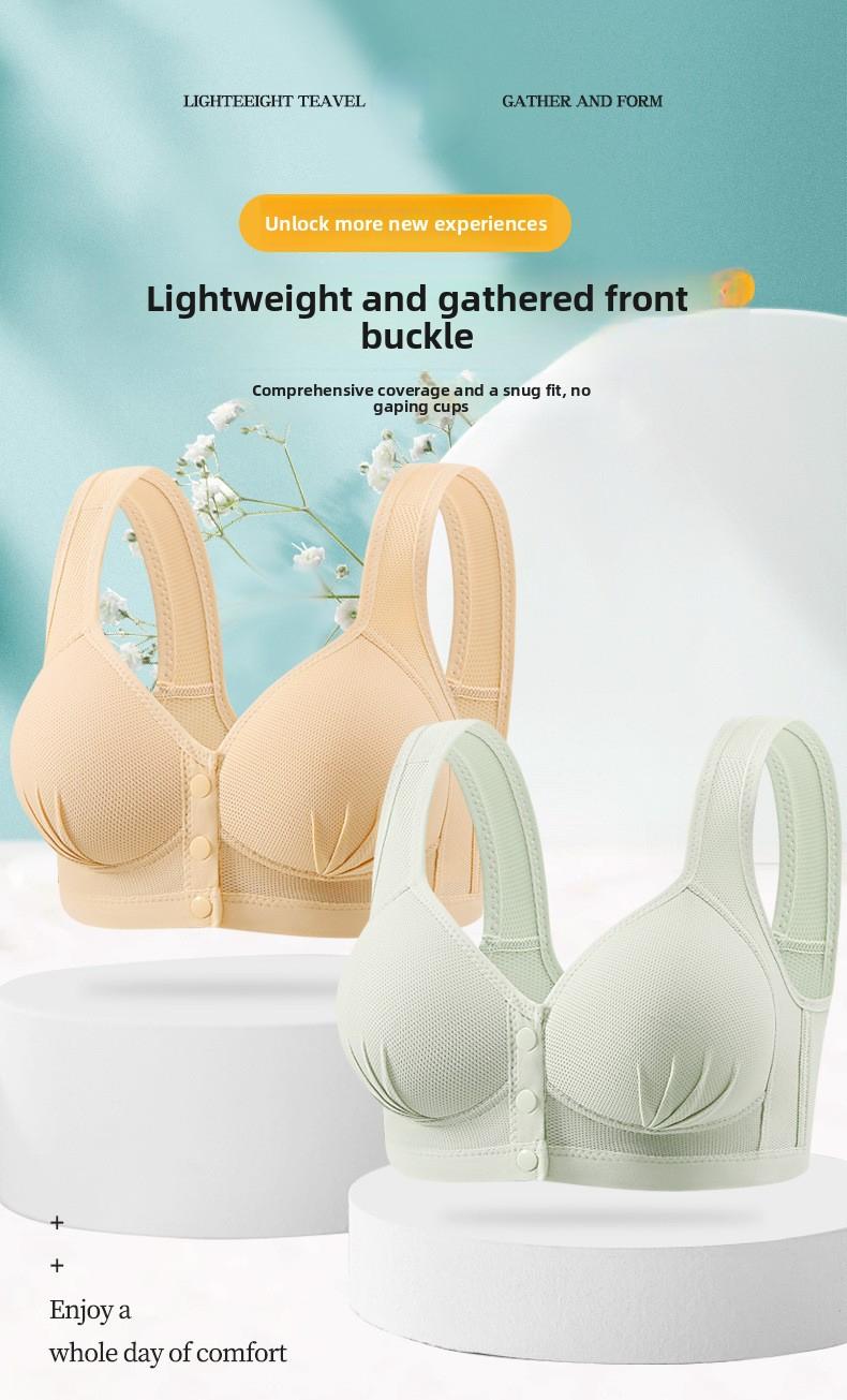 Supportive Seamless Front Closure Nursing Bra For Women Plus Size Wireless Maternity Bralette Breathable Comfort Lingerie Adjustable Hook Underwear 6/3 Pack Mother's Day Gift -RR