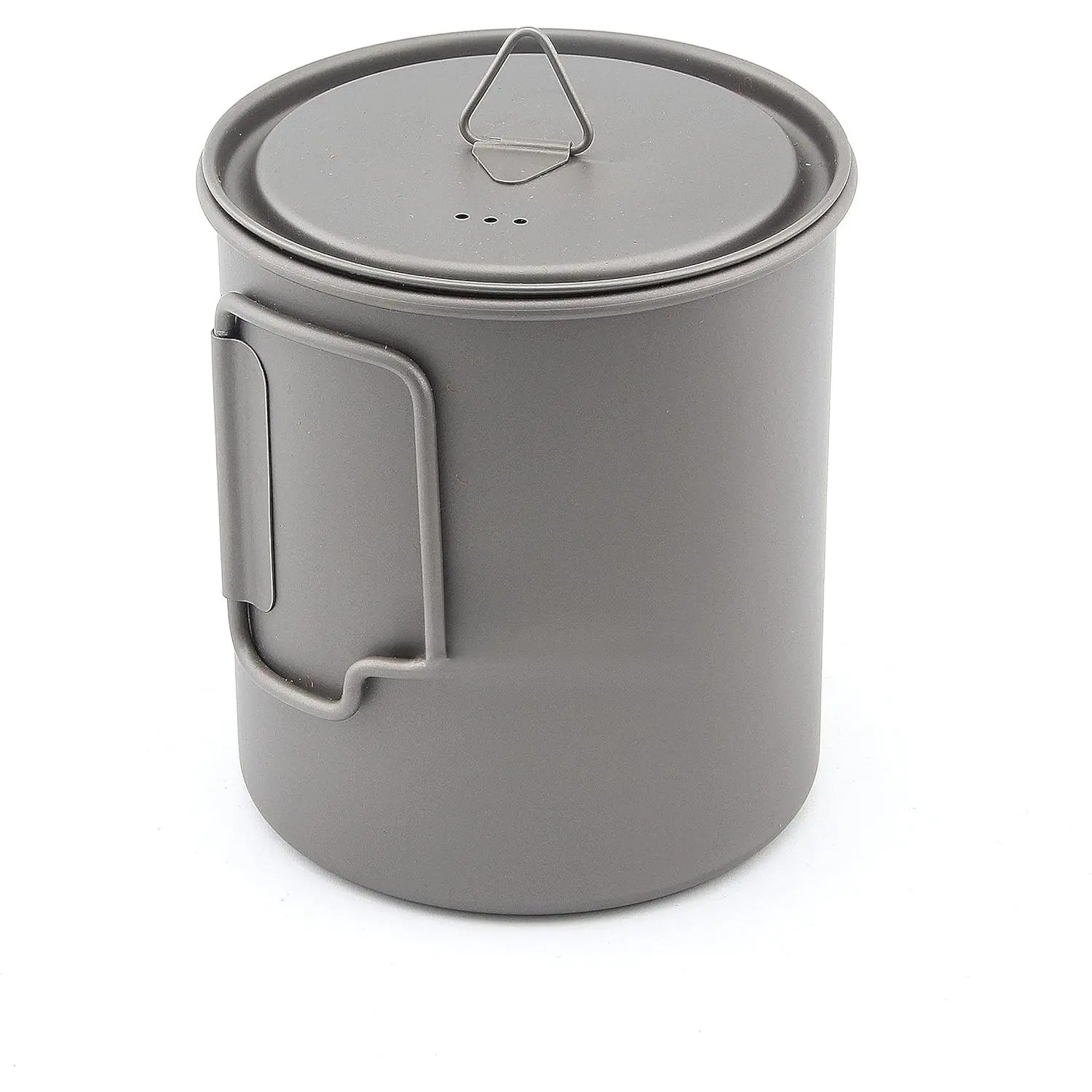 Unisex Ultralight Pure Titanium Camping Pot with Fitted Lid - 750ml, Nesting Fit, Foldable Handles, Durable, Versatile Cooking, Foldable Handles, for Hiking/Light Outdoor Adventures, Smart Details
