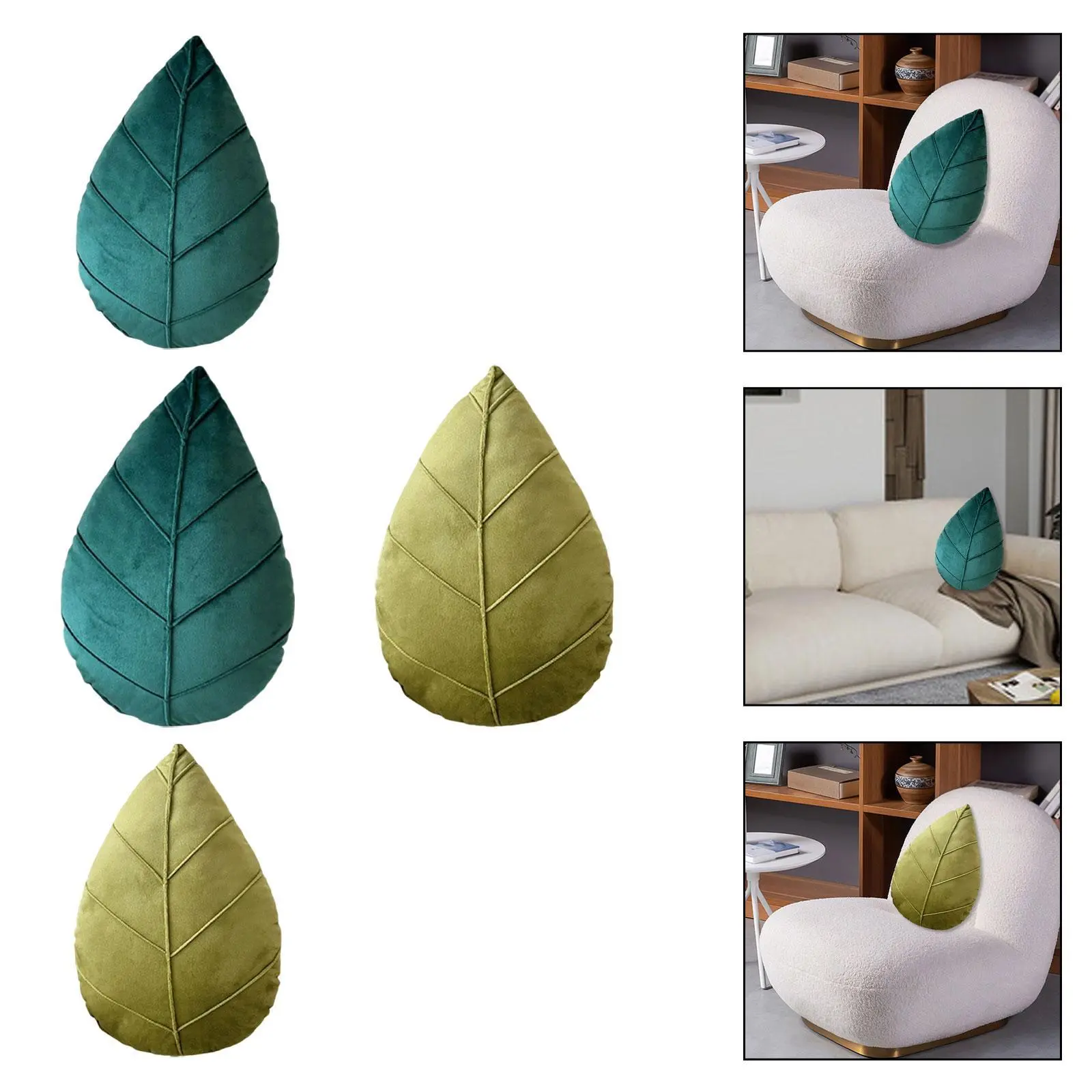 Leaf Decorative Pillow Soft Travel Gift Party Favor Plush Throw Pillow Plant Cushion for Car Birthday Sofa Reading Bedding Cushions for Sofa