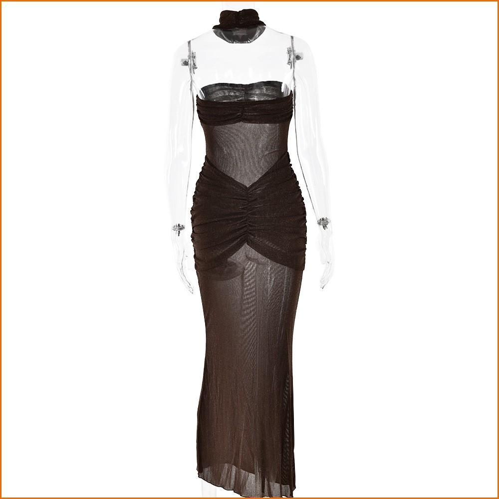 KODA & CO 04 European & American 2025 New Style Sexy & Elegant High-End Slim Fit Tube Backless Mermaid Maxi Dress KODA & CO 04 European & American 2025 New Style Sexy & Elegant High-End Slim Fit Tube Backless Mermaid Maxi Dress