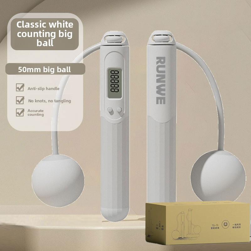Dual-purpose Smart Counting Steel Wire Rope Cordless Weighted Skipping Rope for Home Use