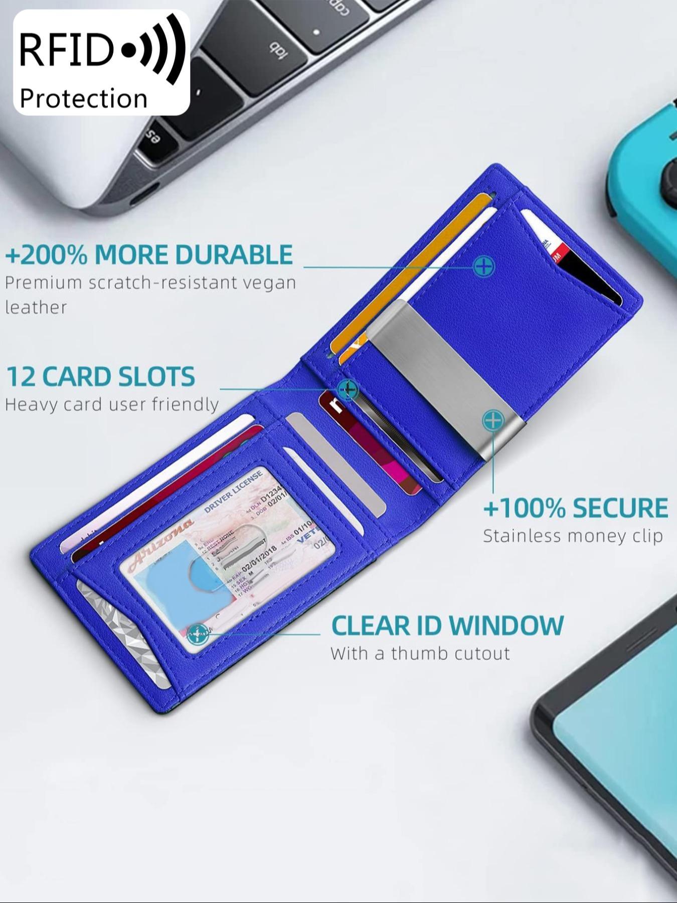 Father's Day Gifts, Men's Minimalist Carbon Fiber CardHolder, RFlD Blocking Card Holder, Slim Wallet, CompactDesign Card Protector for Daily & Travel Use, Rfid Card Holder, Rfid Card Slots, Christmas Gift, Valentine's Day Gift, Ideal Gift